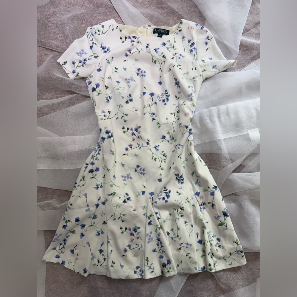 White Floral Midi Dress